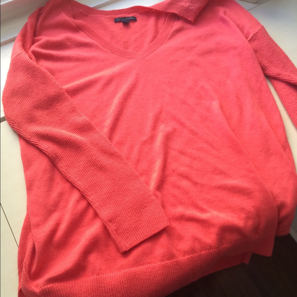 American Eagle Outfitters Coral Sweater